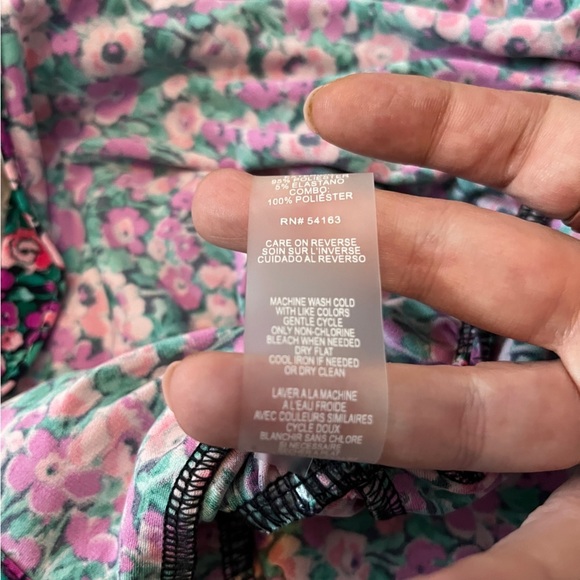 NWT New Harper Rose Pink Floral Ruffle Hem Jersey Knit Mini Dress Size L - Picture 12 of 14